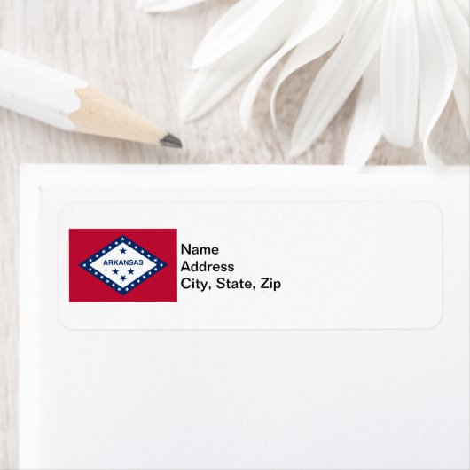 Vlag van de staat Arkansas Etiket (Insitu)