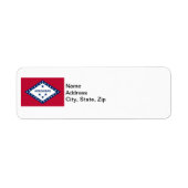 Vlag van de staat Arkansas Etiket (Voorkant)