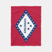 Vlag van de staat Arkansas Fleece Deken (Voorkant)