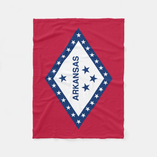 Vlag van de staat Arkansas Fleece Deken (Voorkant)