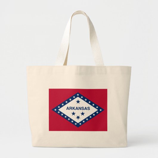 Vlag van de staat Arkansas Grote Tote Bag (Voorkant)