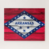 Vlag van de staat Arkansas Grunge Legpuzzel (Horizontaal)