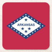 Vlag van de staat Arkansas Kartonnen Onderzetters (Voorkant)