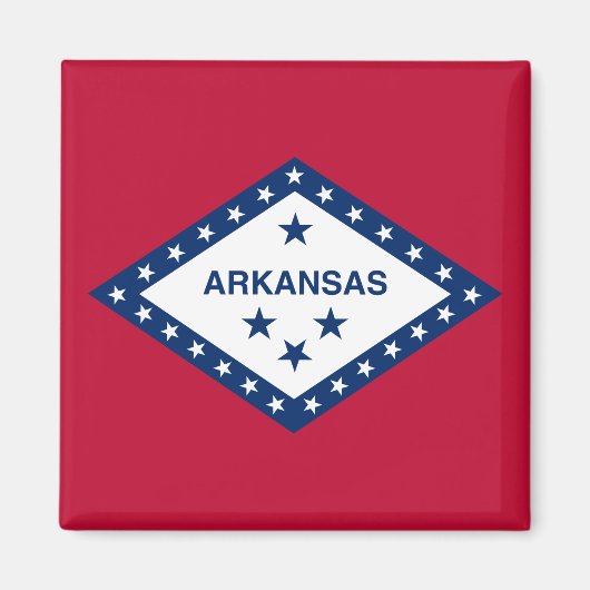 Vlag van de staat Arkansas Magneet (Voorkant)
