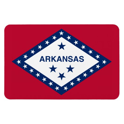Vlag van de staat Arkansas Magneet (Horizontaal)