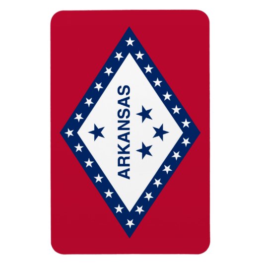 Vlag van de staat Arkansas Magneet (Verticaal)