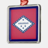 Vlag van de staat Arkansas Metalen Ornament (Links)