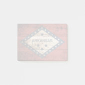 Vlag van de staat Arkansas op Old Wood Grain Post-it® Notes (Voorkant)