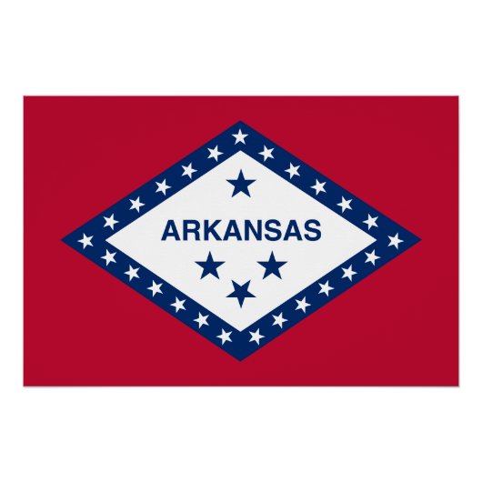 Vlag van de staat Arkansas Perfect Poster (Voorkant)