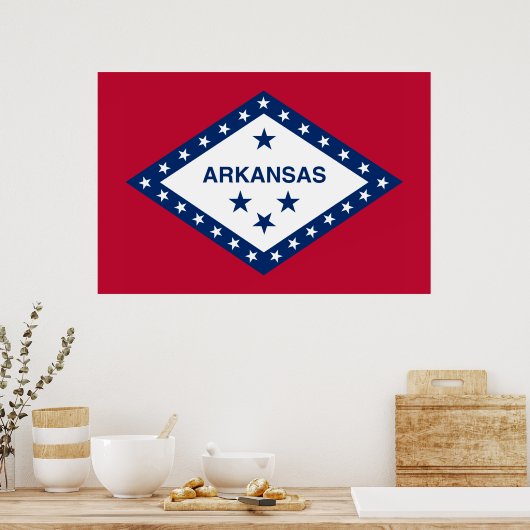 Vlag van de staat Arkansas Poster (Keuken)
