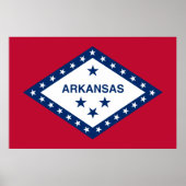 Vlag van de staat Arkansas Poster (Voorkant)