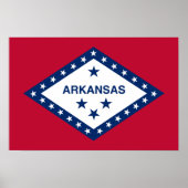 Vlag van de staat Arkansas Poster (Voorkant)