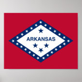 Vlag van de staat Arkansas Poster (Voorkant)
