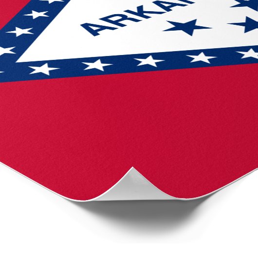 Vlag van de staat Arkansas Poster (Hoek)