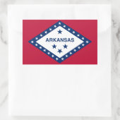 vlag van de staat Arkansas Rechthoekige Sticker (Tas)