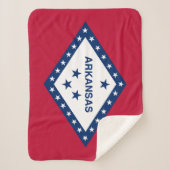 Vlag van de staat Arkansas Sherpa Deken (Voorkant)