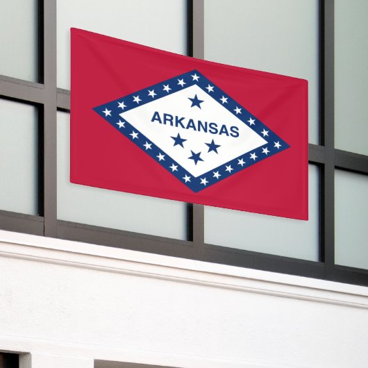 Vlag van de staat Arkansas Spandoek (Buitenkant Gebouw)
