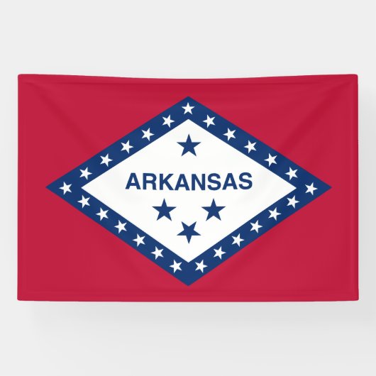 Vlag van de staat Arkansas Spandoek (Horizontaal)