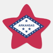 Vlag van de staat Arkansas Ster Sticker (Voorkant)