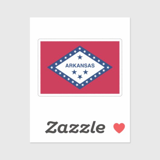 Vlag van de staat Arkansas Sticker (Vel)