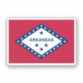 Vlag van de staat Arkansas Sticker (Voorkant)