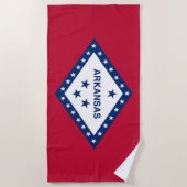 Vlag van de staat Arkansas Strandlaken (Voorkant)