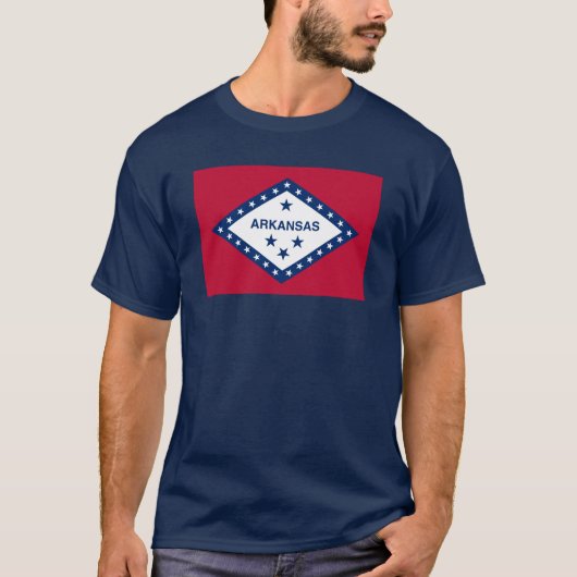 Vlag van de staat Arkansas T-shirt (Voorkant)