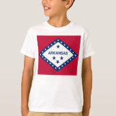 Vlag van de staat Arkansas T-shirt (Voorkant)
