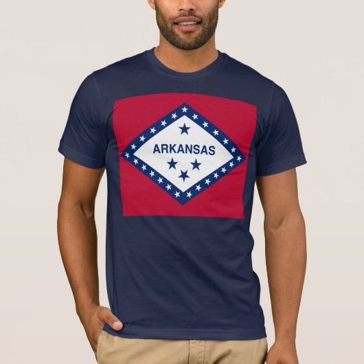 Vlag van de staat Arkansas T-shirt (Voorkant)