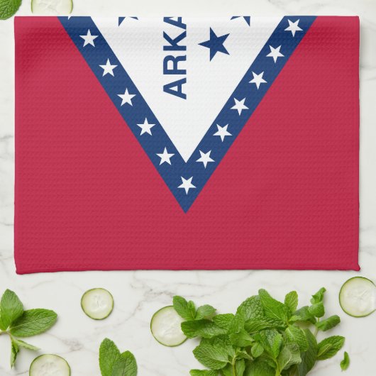 Vlag van de staat Arkansas Theedoek (Gevouwen)