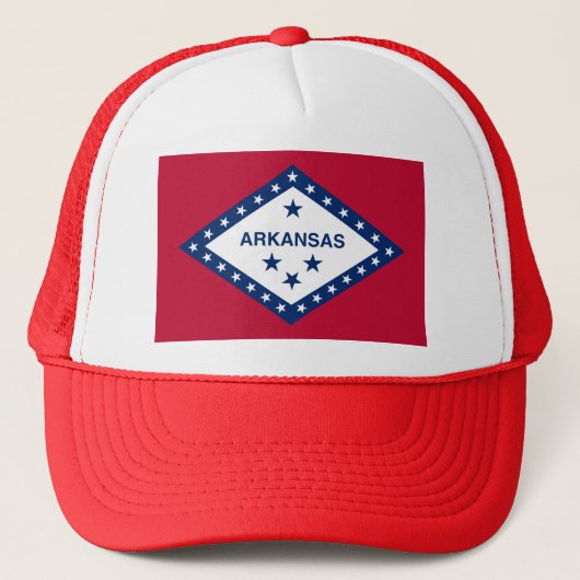 Vlag van de staat Arkansas Trucker Pet (Voorkant)