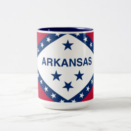Vlag van de staat Arkansas Tweekleurige Koffiemok