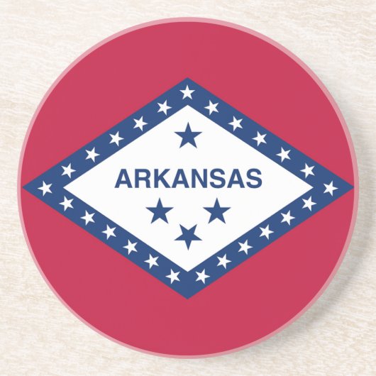 Vlag van de staat Arkansas Zandsteen Onderzetter (Voorkant)