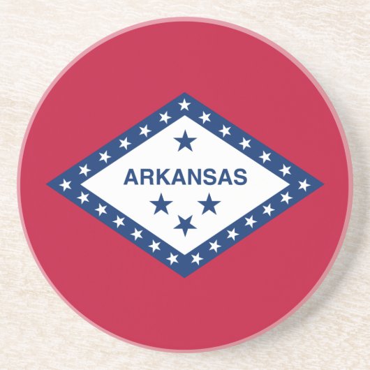 Vlag van de staat Arkansas Zandsteen Onderzetter (Voorkant)