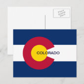 Vlag van de staat Colorado Briefkaart (Voorkant / Achterkant)