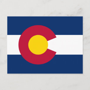 Vlag van de staat Colorado Briefkaart