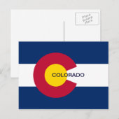 Vlag van de staat Colorado Briefkaart (Voorkant / Achterkant)