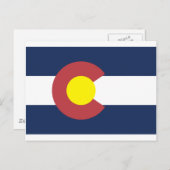 Vlag van de staat Colorado Briefkaart (Voorkant / Achterkant)