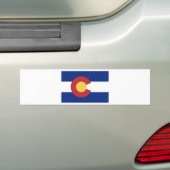 Vlag van de staat Colorado Bumpersticker (Op auto)
