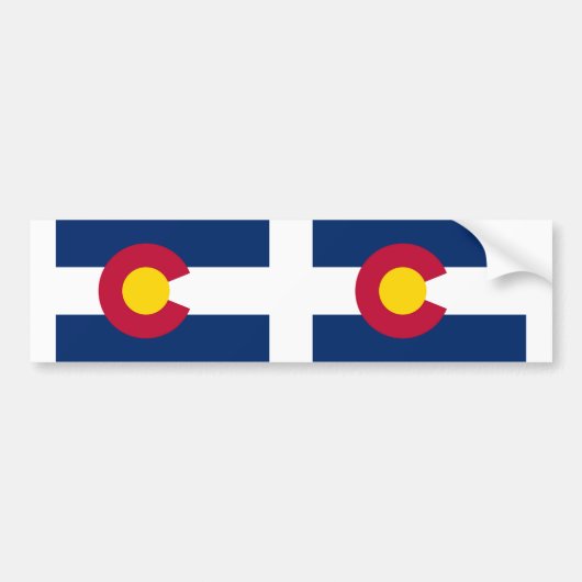 vlag van de staat Colorado Bumpersticker (Voorkant)