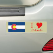 Vlag van de staat Colorado Bumpersticker (Op auto)