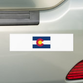 Vlag van de staat Colorado Bumpersticker (Op auto)