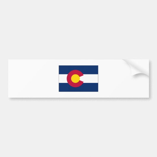 Vlag van de staat Colorado Bumpersticker (Voorkant)