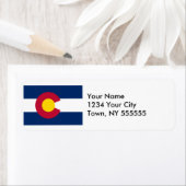 Vlag van de staat Colorado Etiket (Insitu)