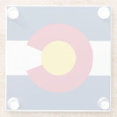 Vlag van de staat Colorado Glazen Onderzetter (Achterkant)
