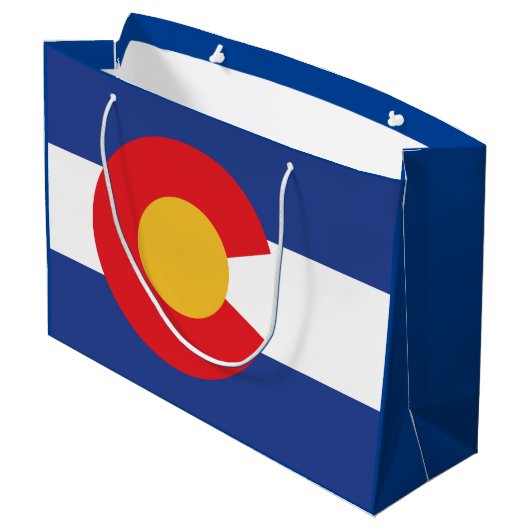 Vlag van de staat Colorado Groot Cadeauzakje (Achterkant Gekanteld)