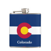 Vlag van de staat Colorado Heupfles (Voorkant)