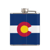 Vlag van de staat Colorado Heupfles (Achterkant)