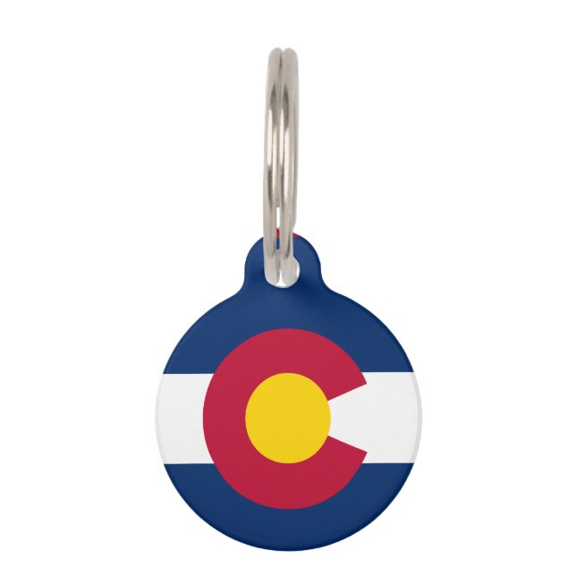 Vlag van de staat Colorado Huisdierpenning (Achterkant)