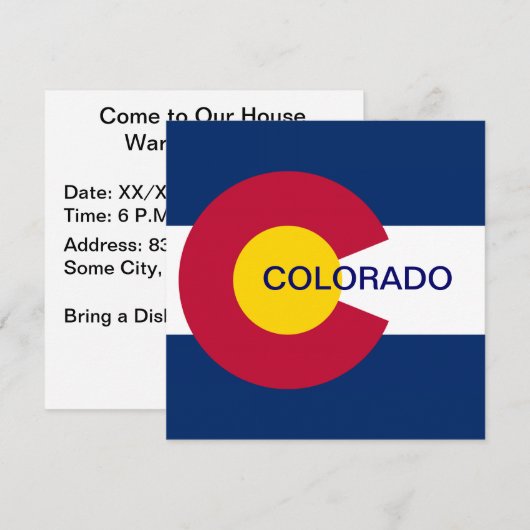 Vlag van de staat Colorado Kaart (Voorkant / Achterkant)